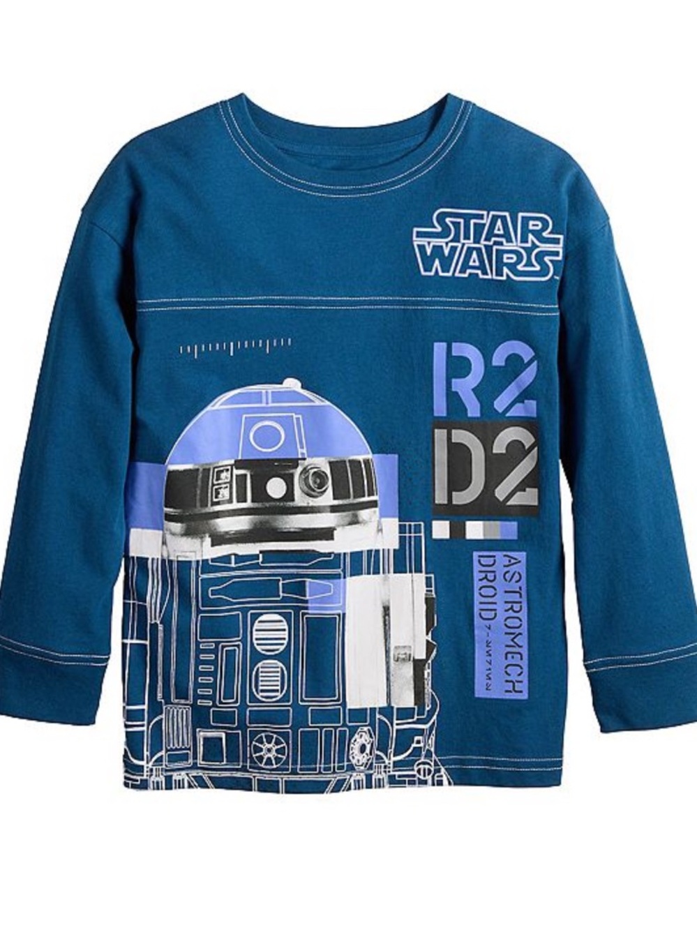 Star Wars R2D2 boys long sleeve graphic tee size 4